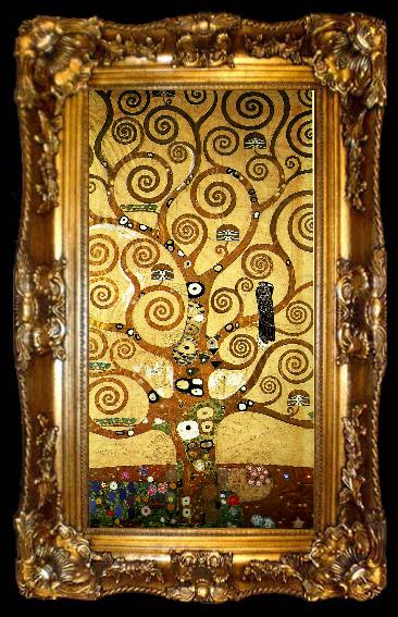 framed  Gustav Klimt kartong for frisen i stoclet-palatset, ta009-2